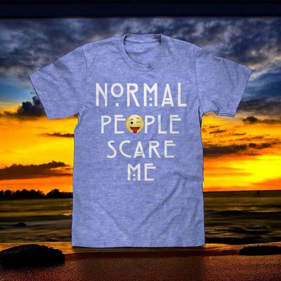 Normal People Scare Me Soft Touch T-SHIRT Emo Introvert Rude Punk Rock XX-L New - Picture 1 of 2